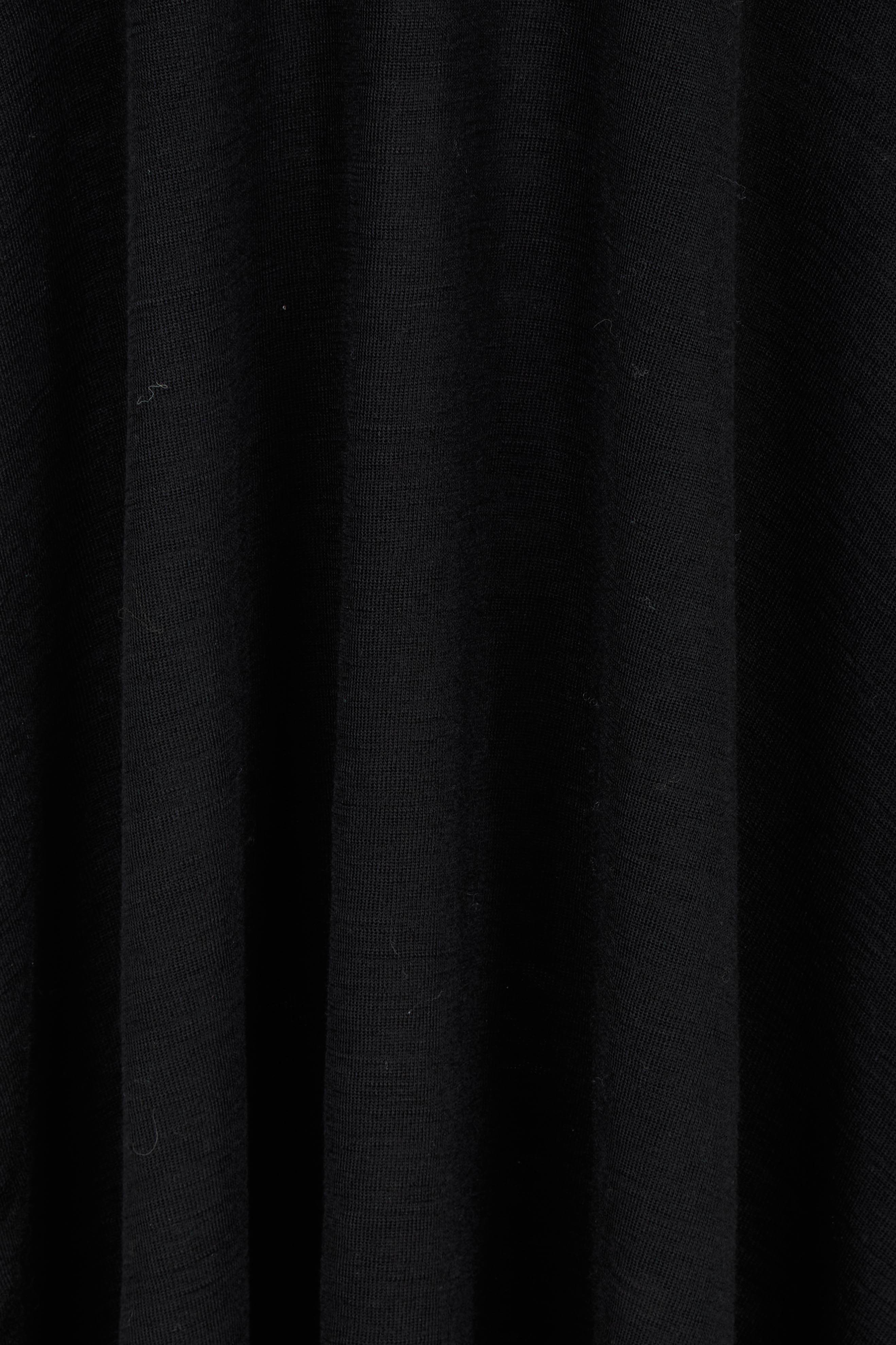 Product shot of the Merino Shear Delight Dress in colour Black (Black), detail