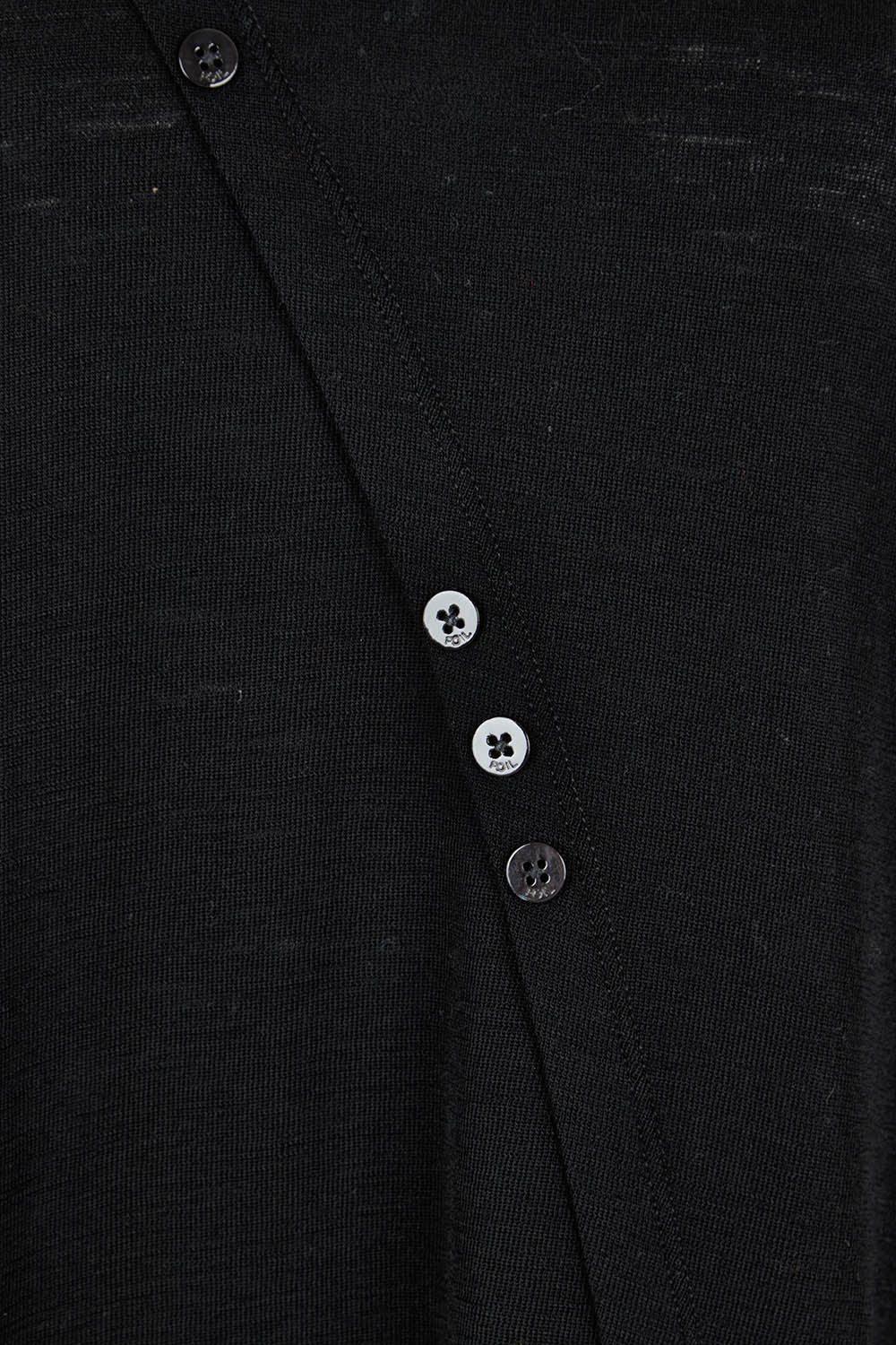 Product shot of the Merino Ewein colourNique Top - Black (Black), detail