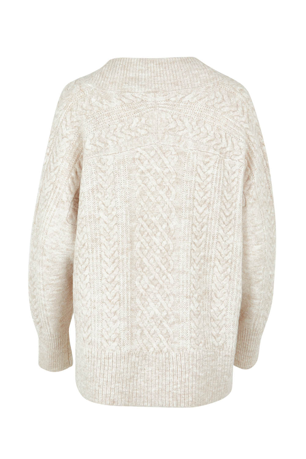 Product shot of the She's A Purla Sweater in colour Natural, from the back