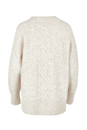 Product shot of the She's A Purla Sweater in colour Natural, from the back