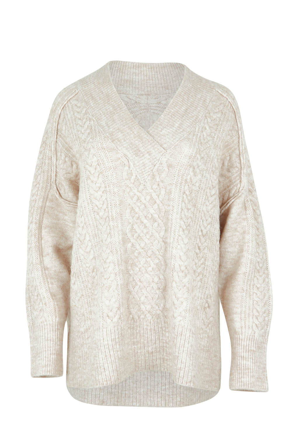 Product shot of the She's A Purla Sweater in colour Natural, from the front