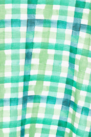 Product shot of the Oh Frock Cotton Dress in colour Edgy (Green), detail