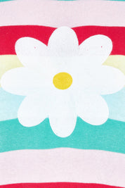 Product shot of the Blooming Cotton Sweater in colour Rainbowstr, detail