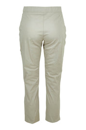 Product shot of the Fuss Free 7/8 Pant in colour Lightkhaki (Green), from the back