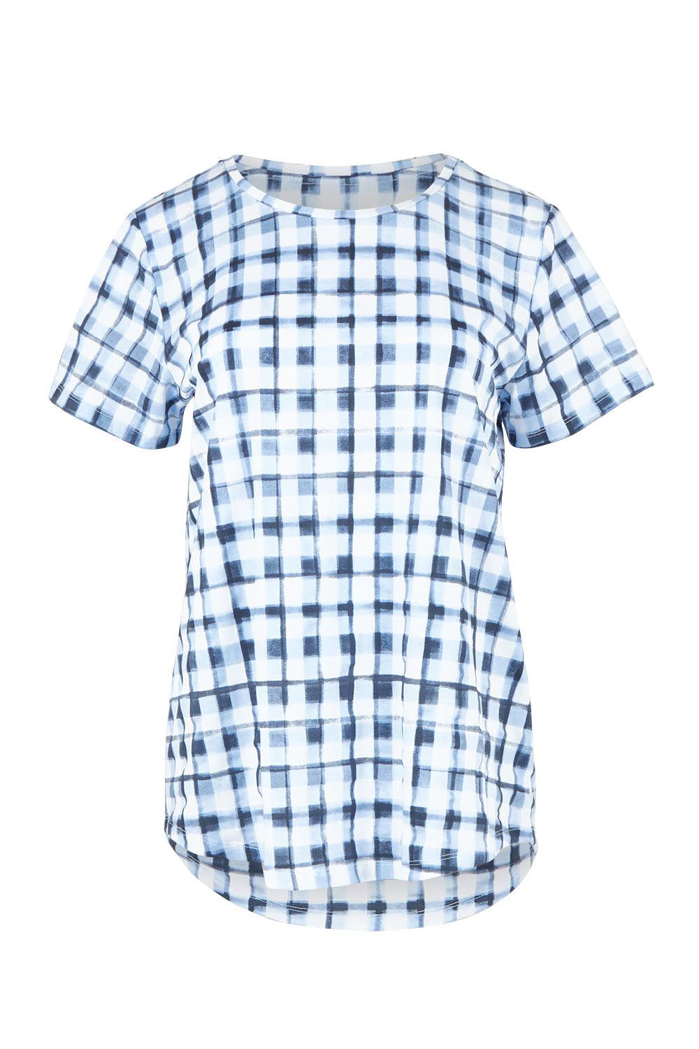 Product shot of the Here Comes Summer Tee – Checkers in colour Checkers, from the front