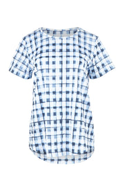 Product shot of the Here Comes Summer Tee – Checkers in colour Checkers, from the front