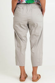 Model Riinar wearing size 10 of the Pump It Up Pant – Barley in colour Barley, from the back