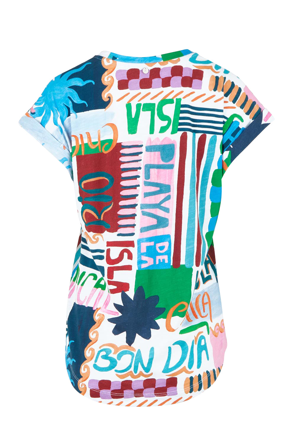 Product shot of the Role Model Tee – Chica in colour Chica, from the back