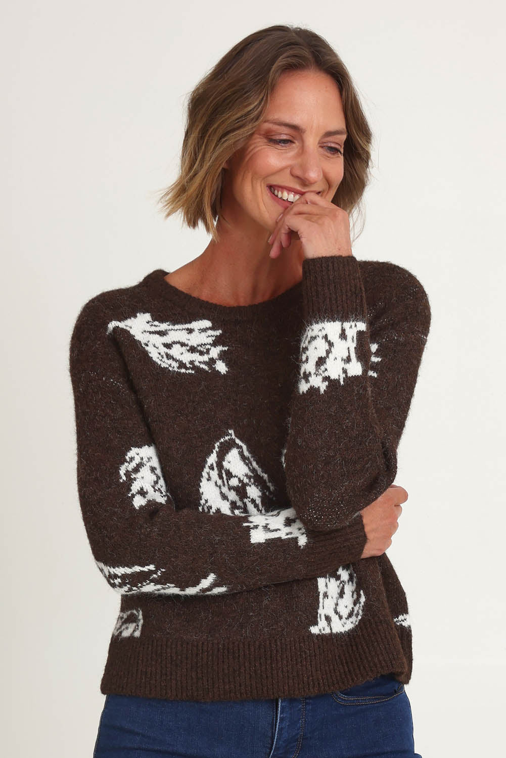 Bloom & Loom Jumper – Coffee