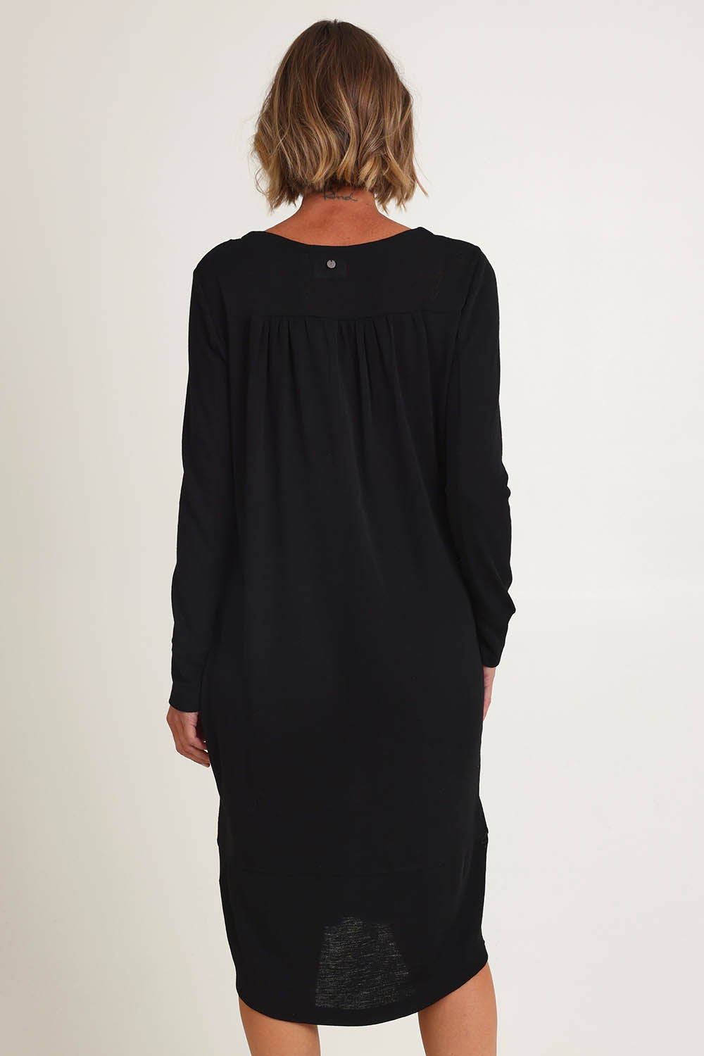 Shear Perfection Merino Wool Dress – Black