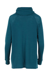 Product shot of the Good Stakes Top in colour Green (Green), from the back