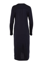 Product shot of the Upper Cut Dress in colour Nightsky (Blue), from the back