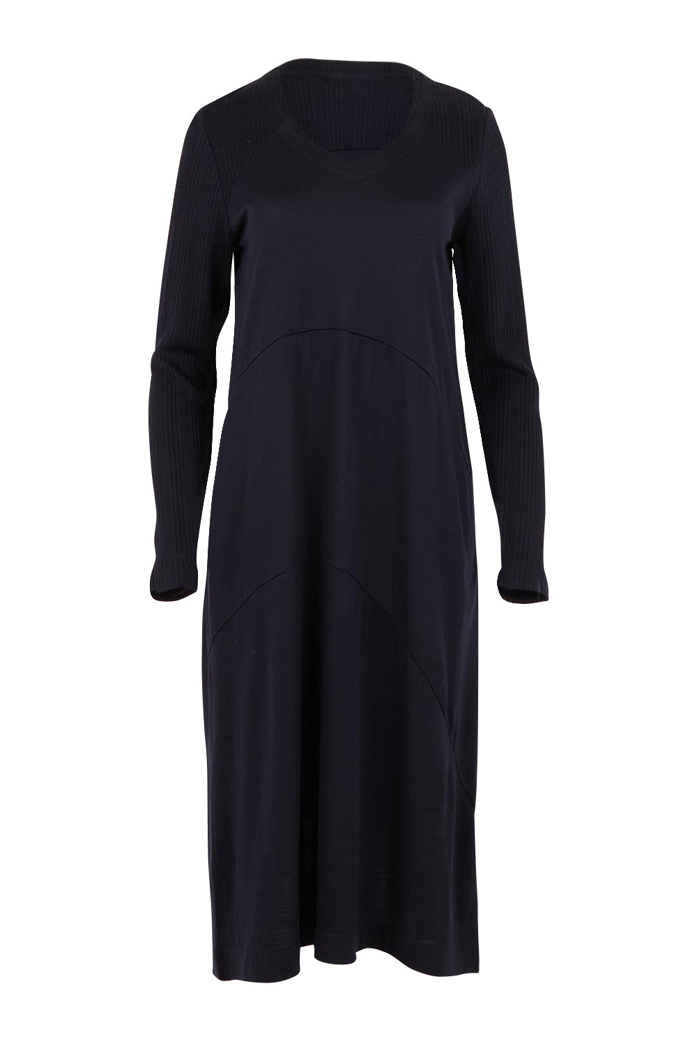 Product shot of the Upper Cut Dress in colour Nightsky (Blue), from the front