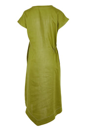 Product shot of the Point Of View Dress – Avocado in colour Avocado, from the back