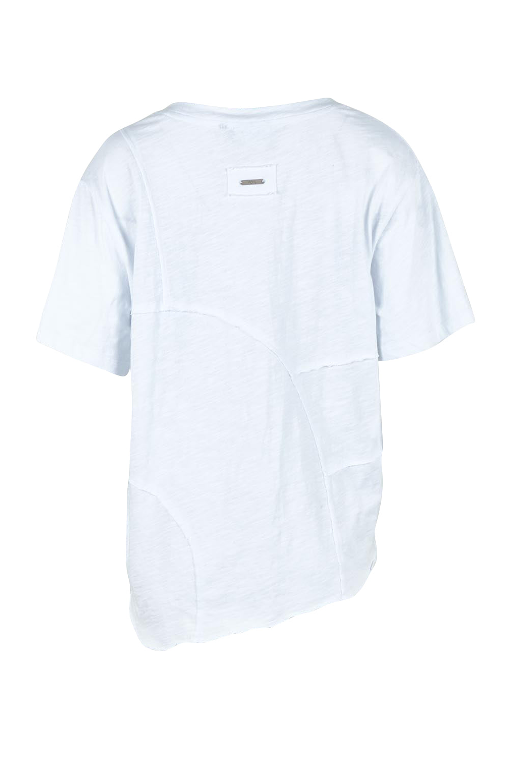 Product shot of the Spliced And Diced Tee – White in colour White, from the back
