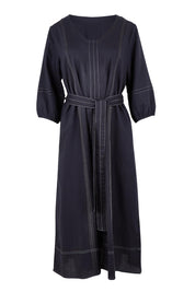 Product shot of the Shout Out Dress – Gunsmoke in colour Gunsmoke, from the front