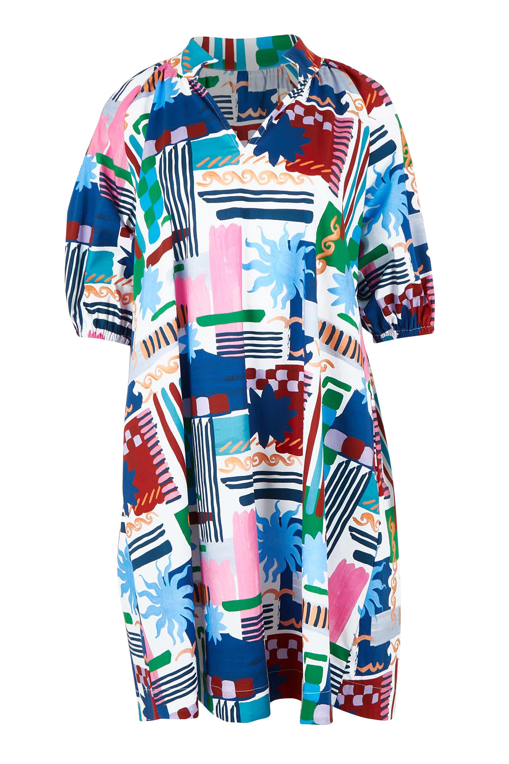 Product shot of the Up And Coming Dress – Delsol in colour Delsol, from the front