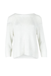 Product shot of the Loop Me In Sweater – Vanilla in colour Vanilla, from the front