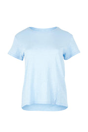 Product shot of the Intersection Tee – Sky in colour Sky, from the front