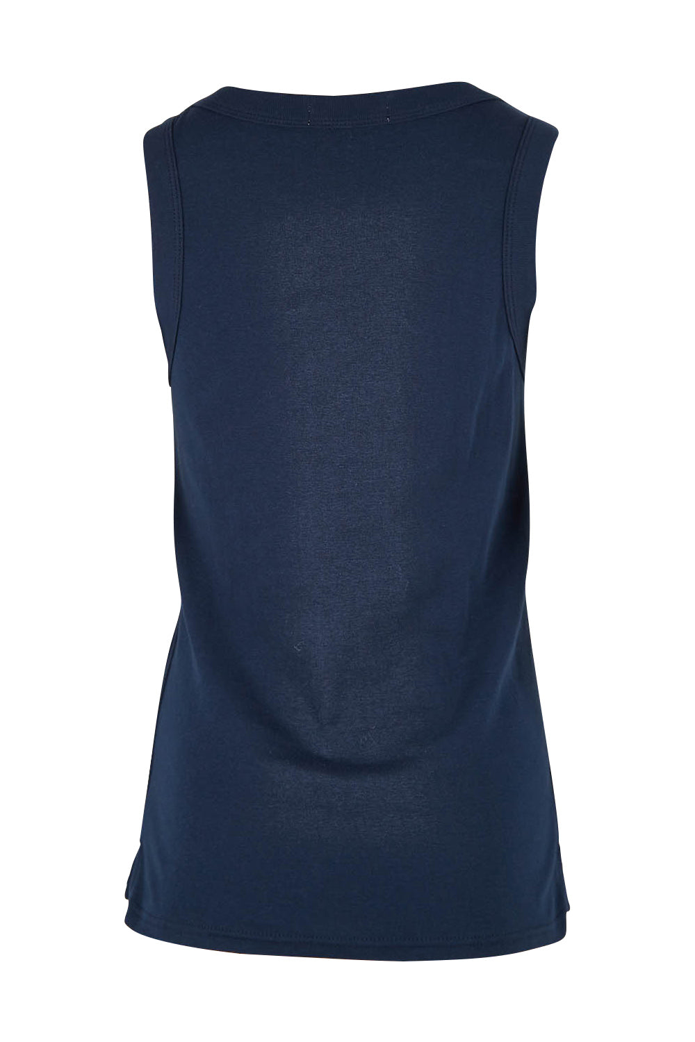 Product shot of the Esme Cotton Tank in colour Sapphire (Blue), from the back