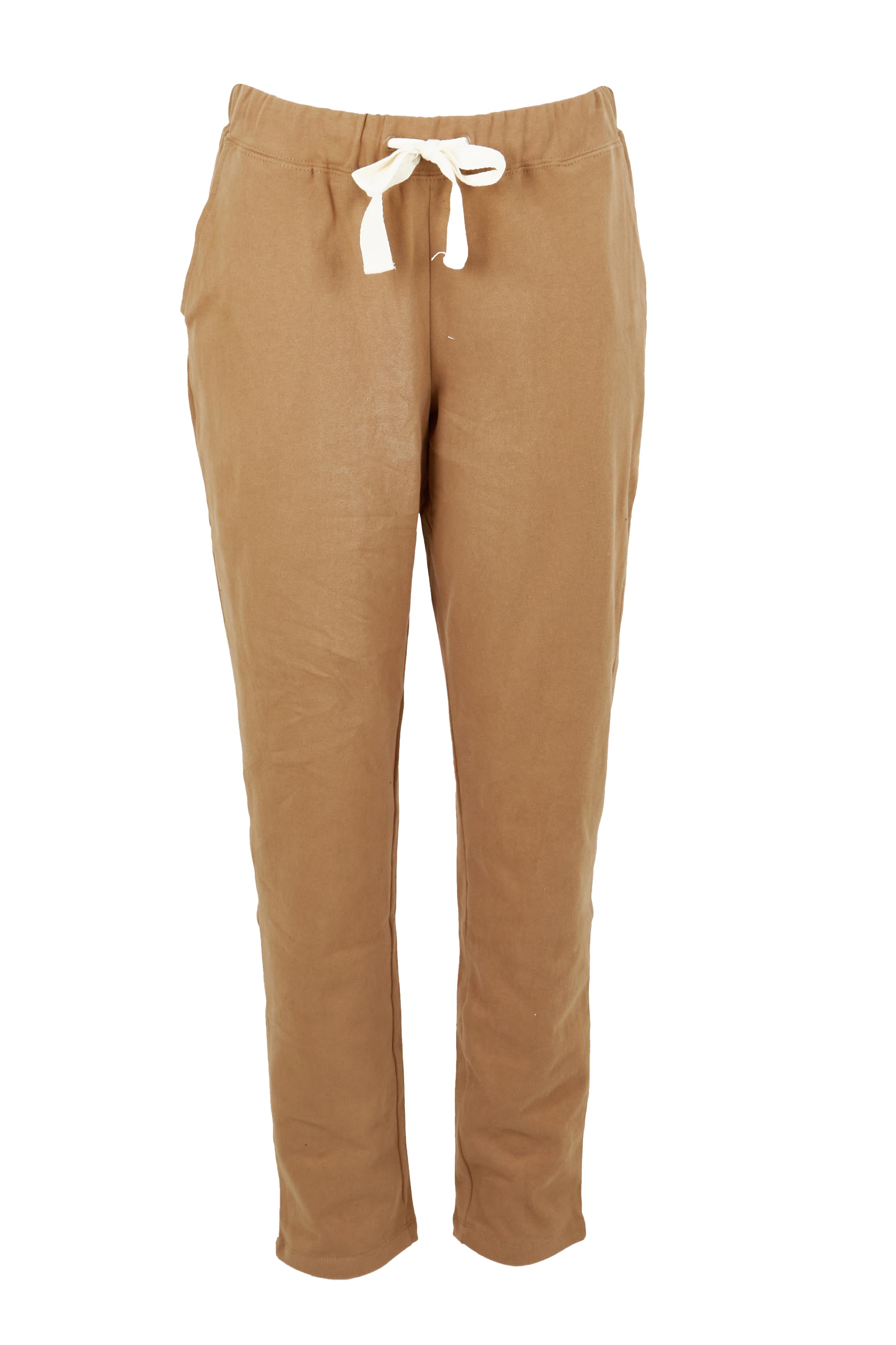 Product shot of the Elements Monday Cotton Pant in colour Coconut, from the front