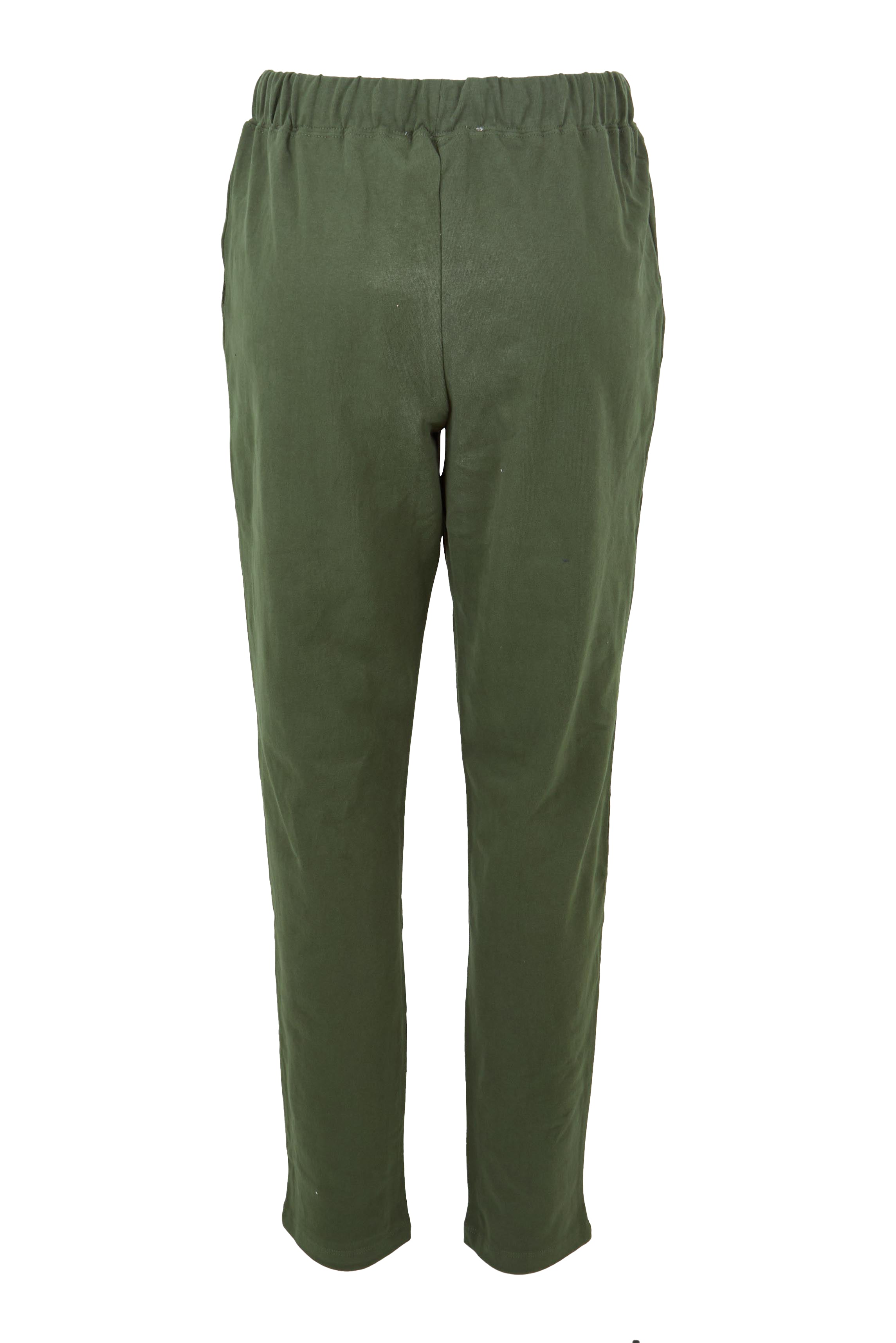 Product shot of the Elements Monday Cotton Pant in colour Khaki (Green), from the back