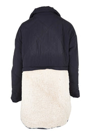 Product shot of the Celia Coat in colour Black (Black), from the back