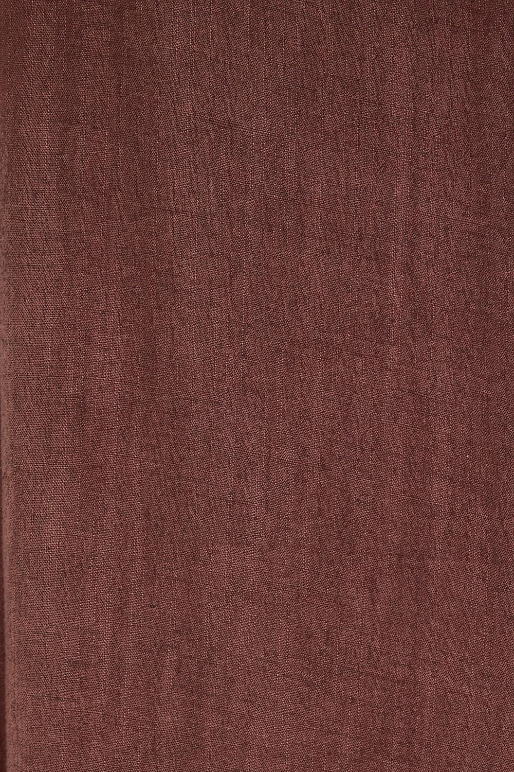 Product shot of the Sage Dress – Chocolate in colour Chocolate, showing detail