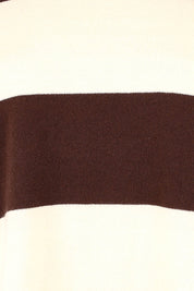 Product shot of the Canterbury Knit in colour Coffeevwhi, detail