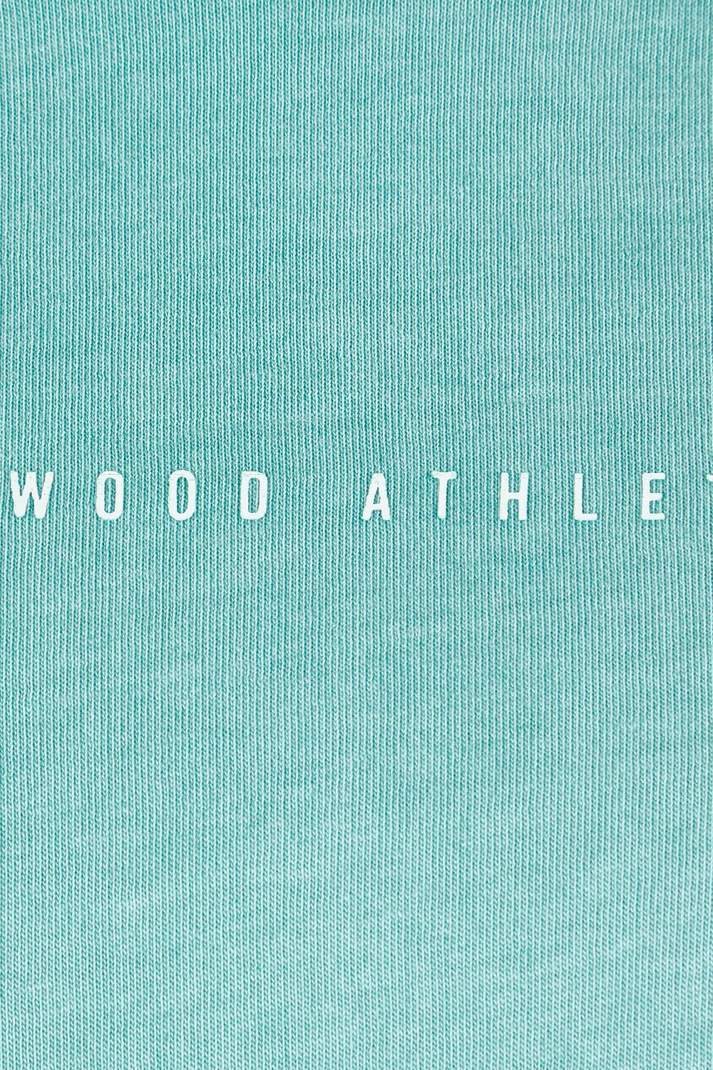 Product shot of the Leisure Captain Cotton Tee in colour Sky (Blue), detail