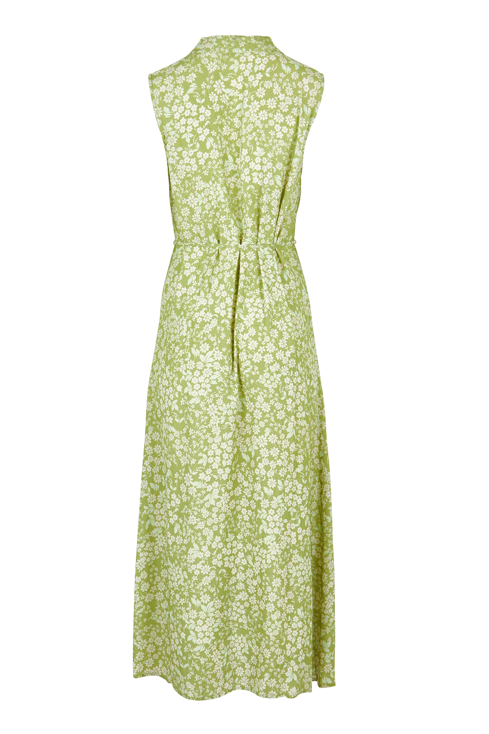 Product shot of the Antayla Floral Dress in colour Lgreen (Green), from the back