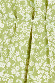 Product shot of the Antayla Floral Dress in colour Lgreen (Green), detail