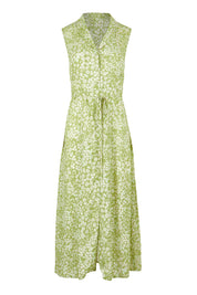 Product shot of the Antayla Floral Dress in colour Lgreen (Green), from the front