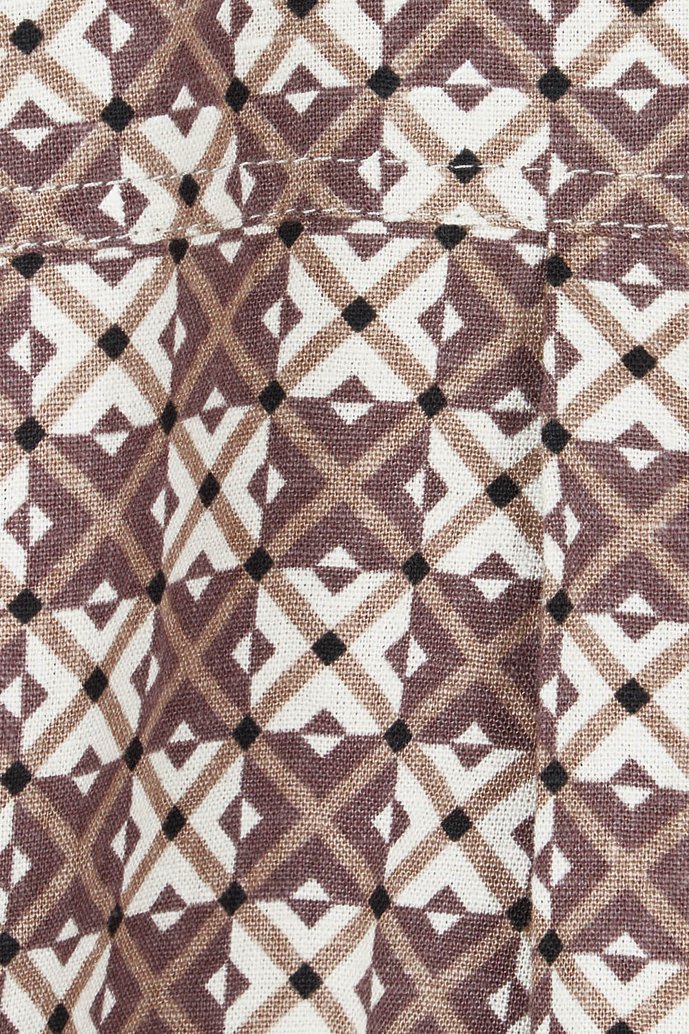 Product shot of the Lui Geo Linen Blend Shirt in colour Luigeo, detail