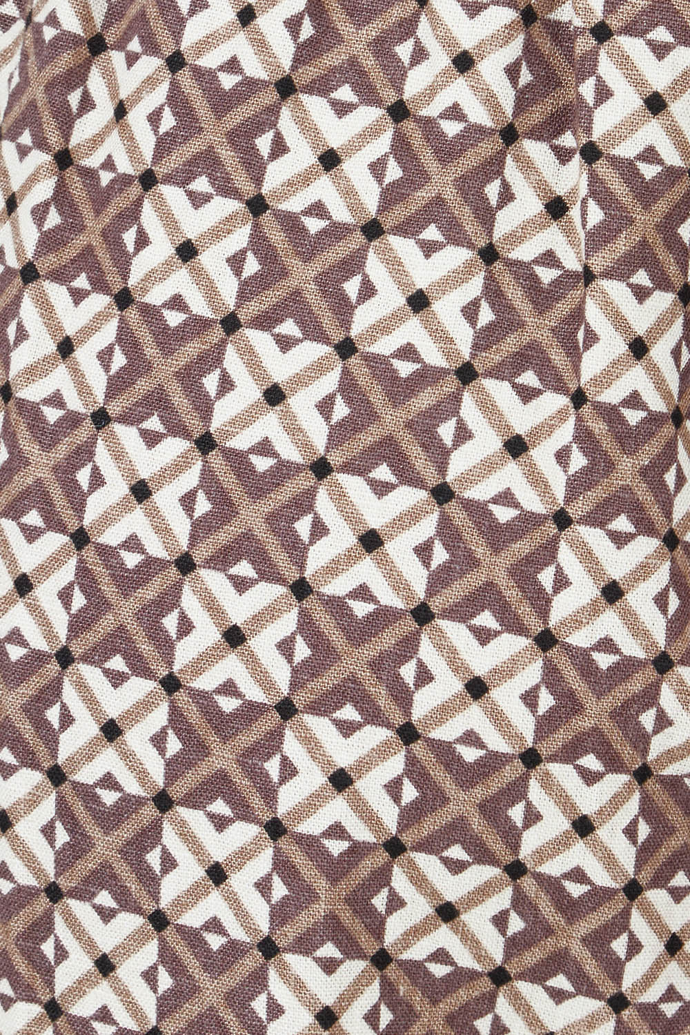Product shot of the Lui Geo Linen Blend Pant in colour Luigeo, detail