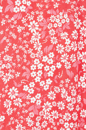 Product shot of the Ankara Dress in colour Red (Red), detail