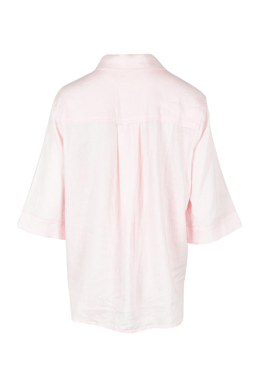 Product shot of the Leah Linen Blend Shirt in colour Palepink (Pink), from the back