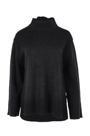 Product shot of the Jude Wool Blend Knit in colour Black (Black), from the front