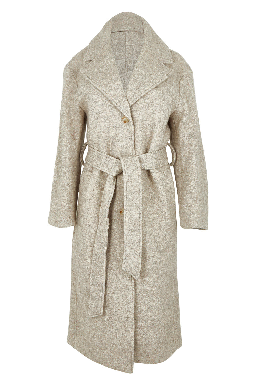 Product shot of the Whistler Wool Blend Coat in colour Oatmeal, from the front
