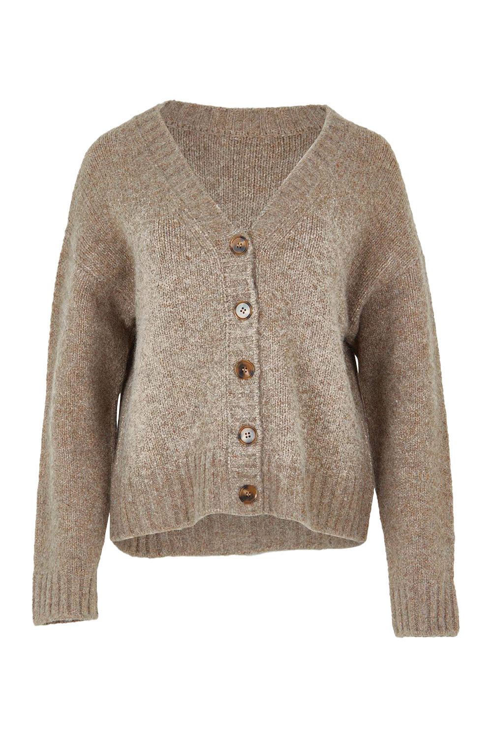 Preloved Jensen Button Cardi - Mushroom