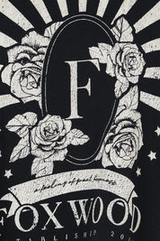 Product shot of the Happiness Cotton Crew in colour Washblack (Black), detail