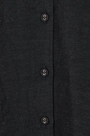 Product shot of the Anara Linen Blend Dress in colour Black (Black), detail