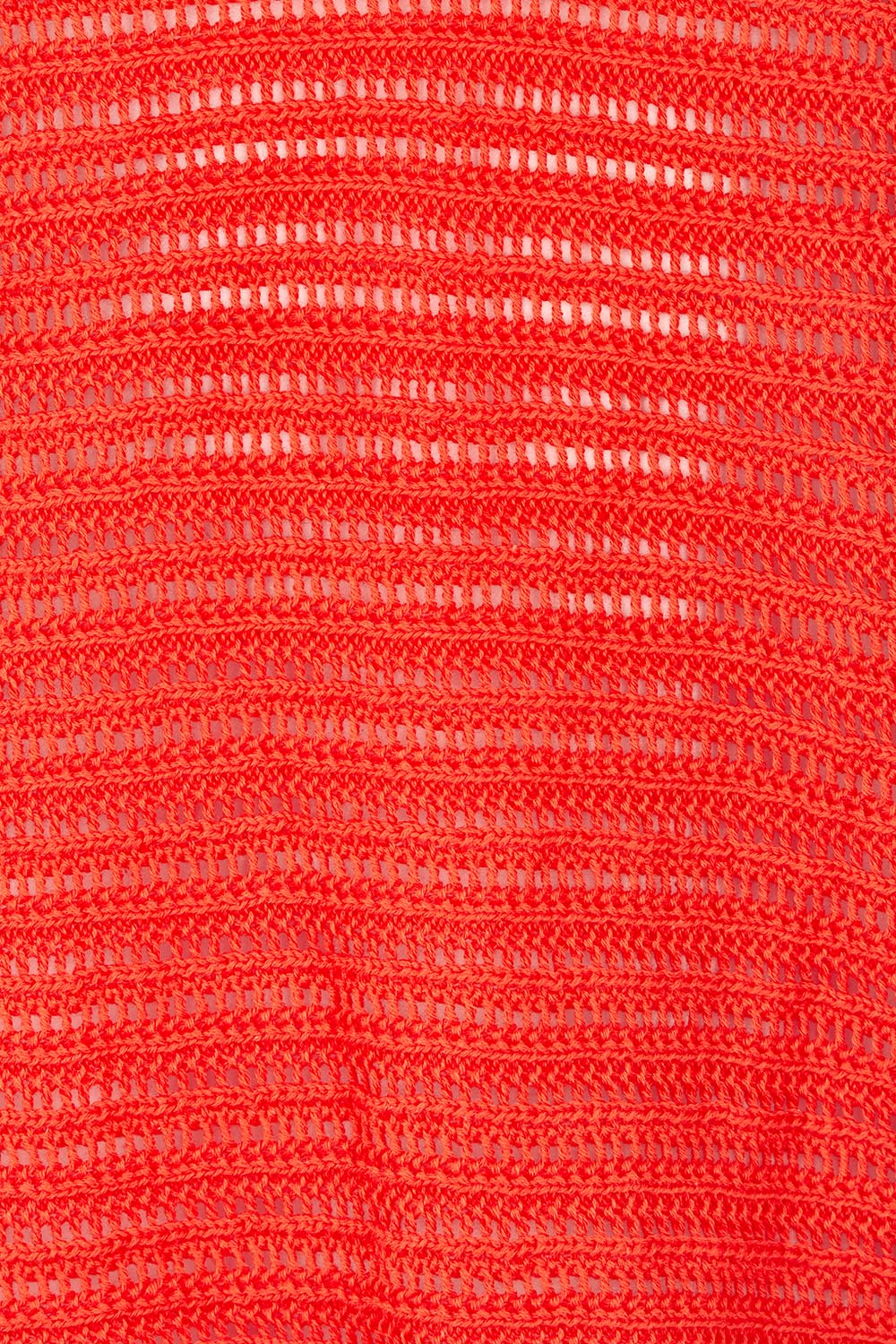 Product shot of the Chilli Cotton Knit Top in colour Tangelo, detail