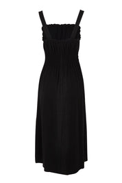 Product shot of the Dandelion Cotton Blend Dress in colour Black (Black), from the back