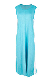 Product shot of the Recovery Cotton Tank Dress in colour Sky (Blue), from the front