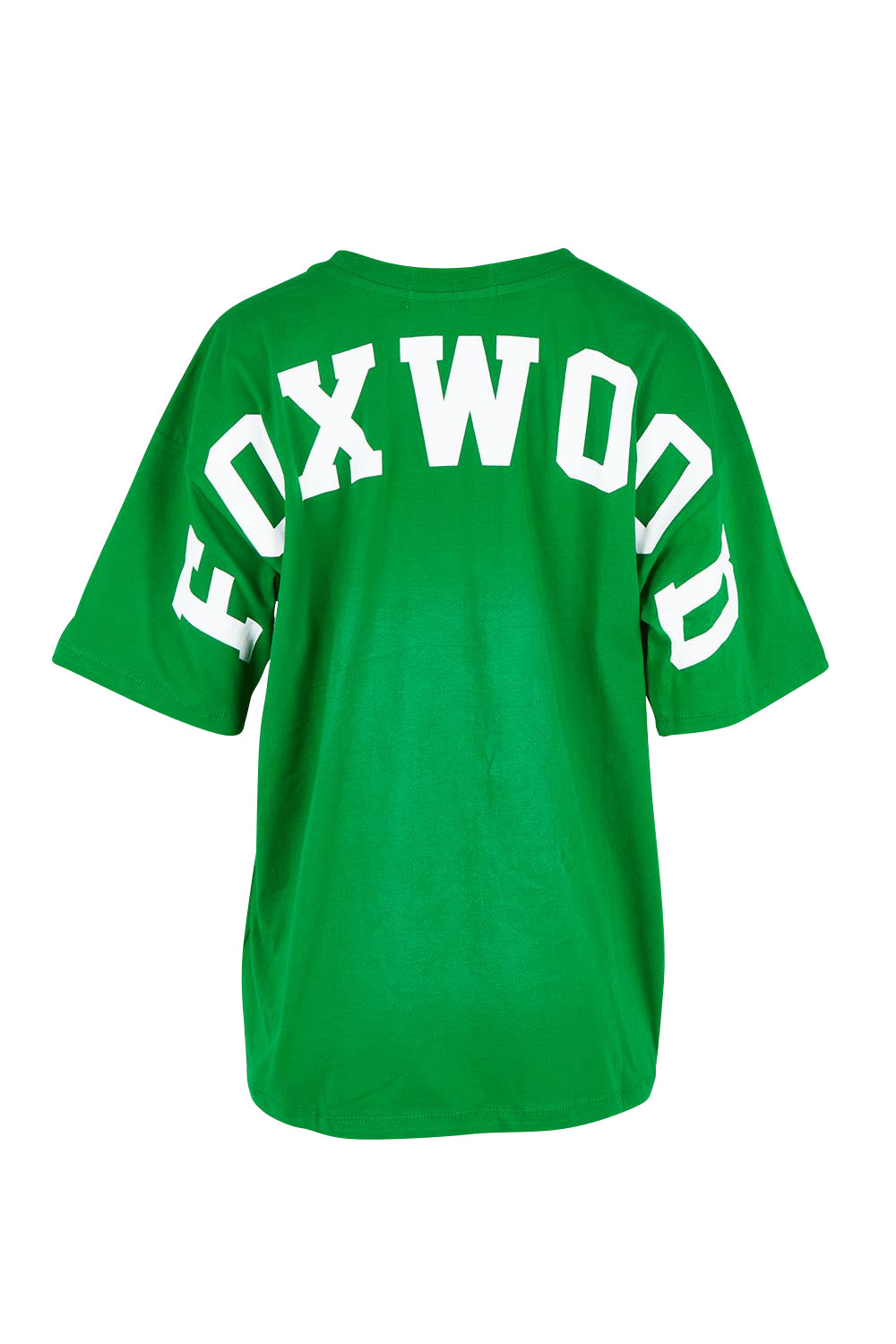 Product shot of the Interval Cotton Tee in colour Green (Green), from the back