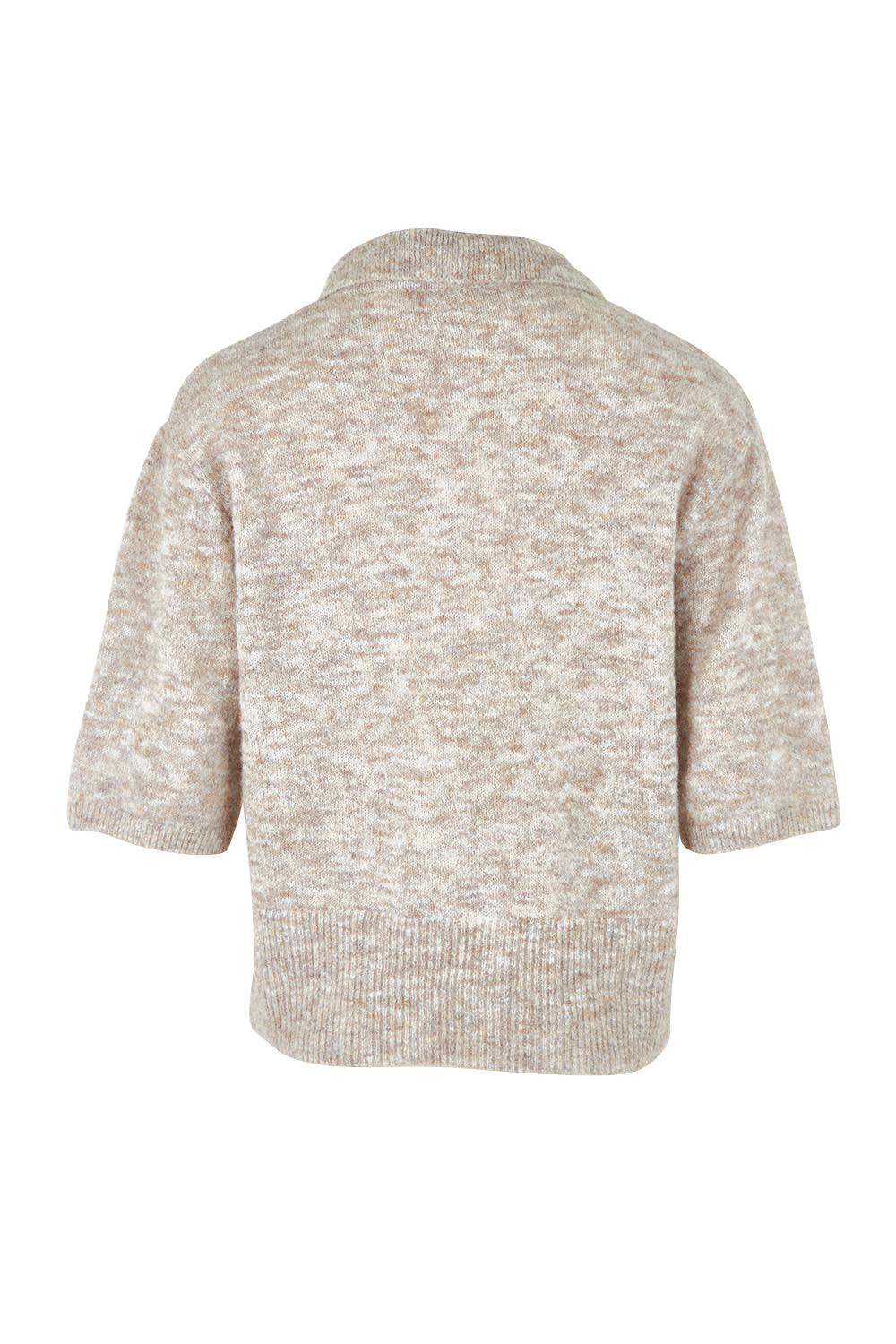 Product shot of the Fernie Button Knit in colour Oatmeal, from the back
