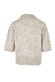 Product shot of the Fernie Button Knit in colour Oatmeal, from the back
