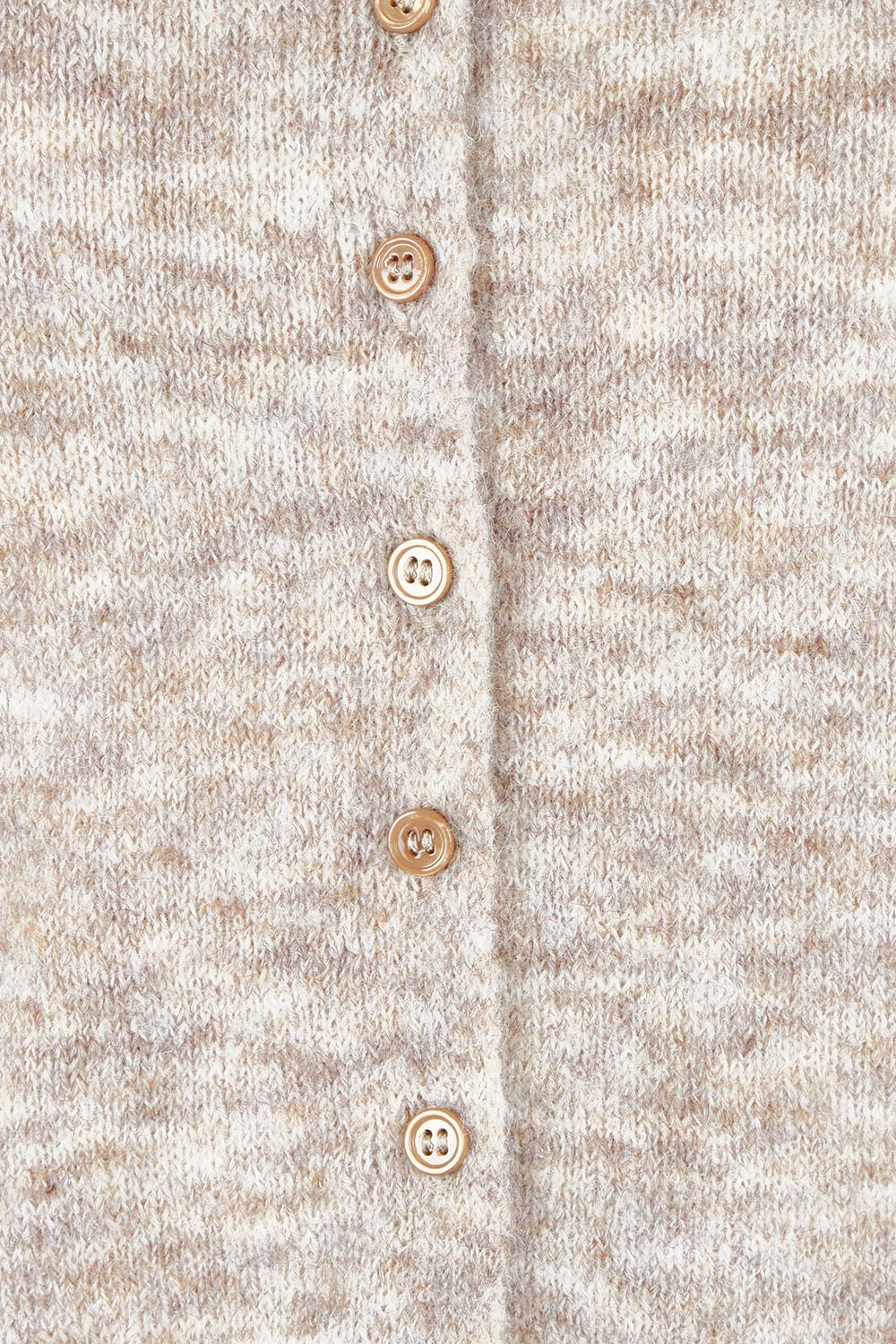 Product shot of the Fernie Button Knit in colour Oatmeal, detail