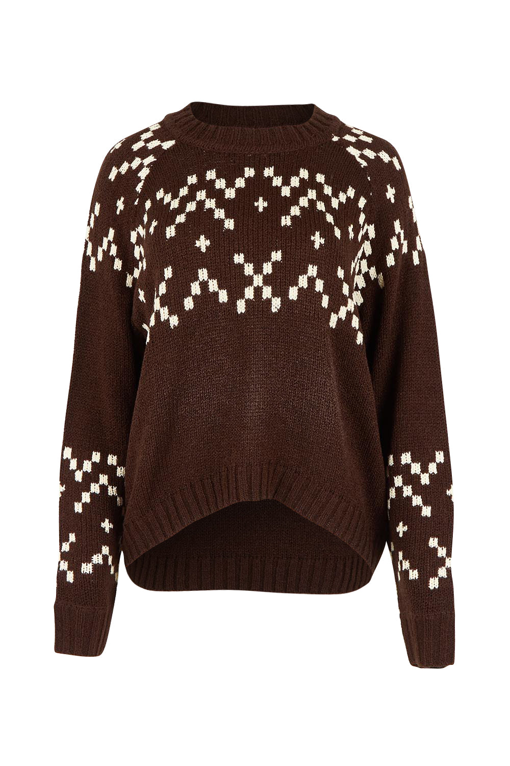 Polar Wool Blend Knit Crew – Coffee